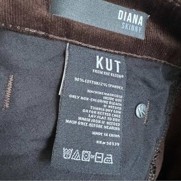 NWT Kut From The Kloth Diana Skinny Brownie Brown Pants 22W - Picture 8 of 9